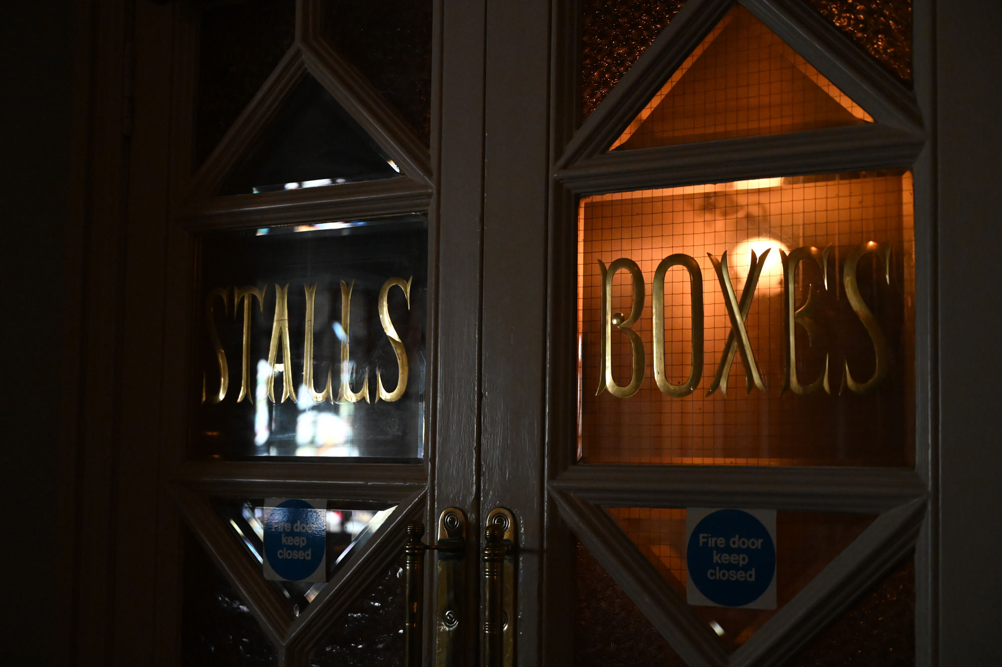 Stalls, Boxes Lettering on Glass Door